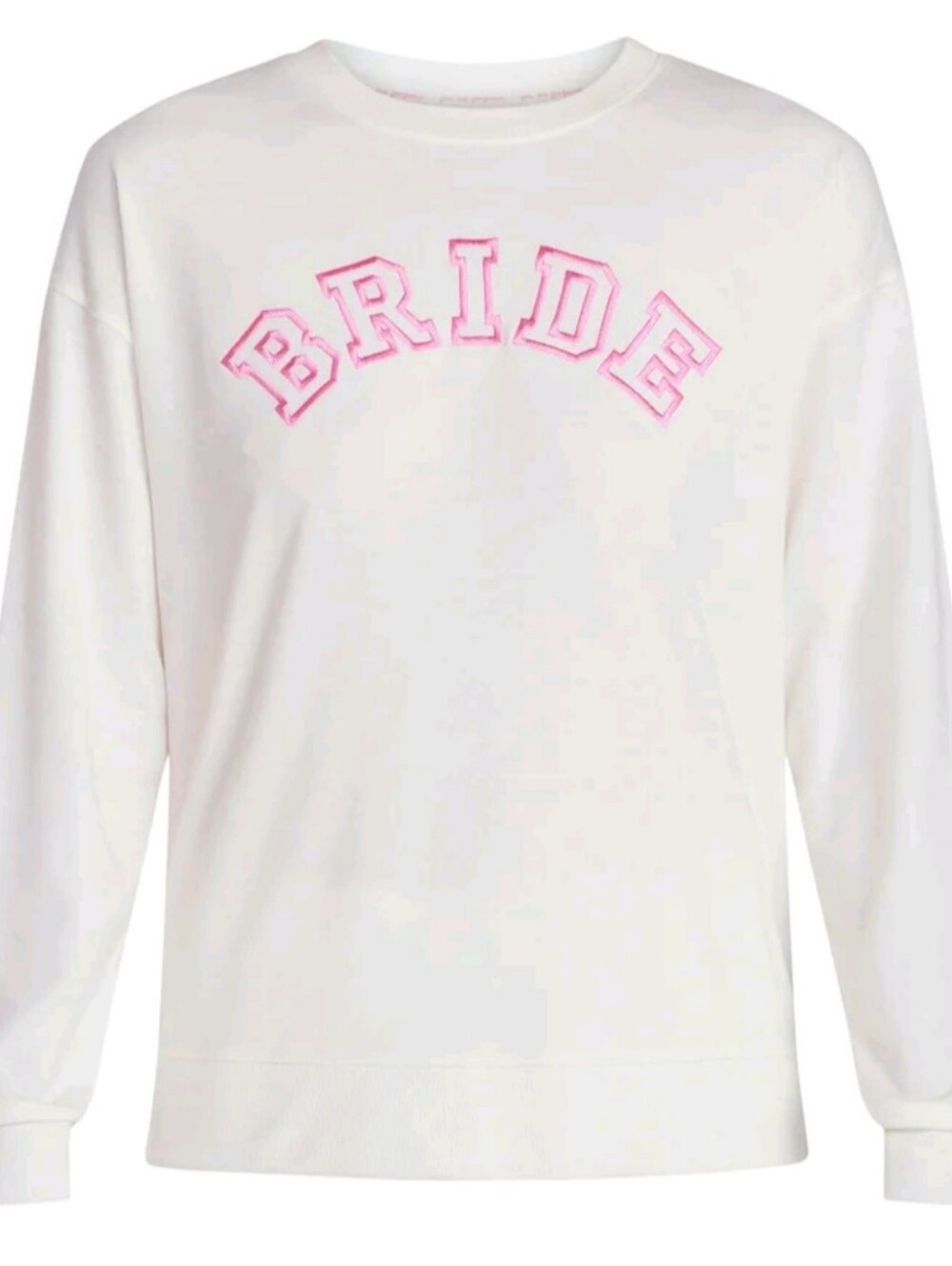 Joyspun Women's Size XL (16-18) French Terry Knit Bride Long Sleeve Sleep Top